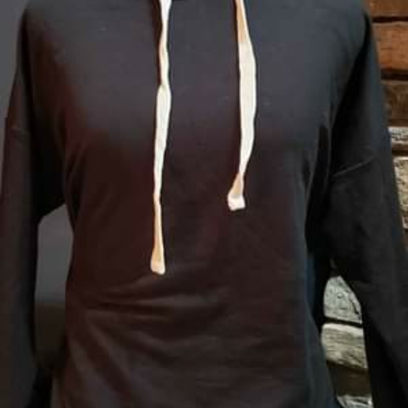 NWT Women's Medium Buffalo David Bitton Black Hooded Sweatshirt - Picture 4 of 4